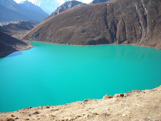 Blick auf die Gokyo Seen von Gokyo Ri